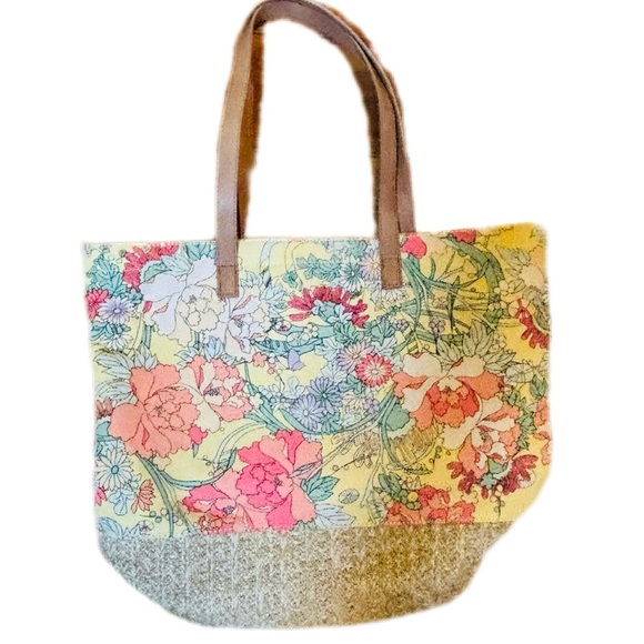 Sakroots Floral Cottagecore Tote Bag - Cotton Linen Like New - Picture 3 of 14